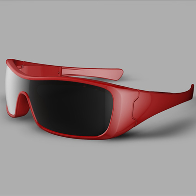 Gafas de sol impermeables de los auriculares bluetooth del MP3 del auricular con el marco/las lentes polarizados rojos